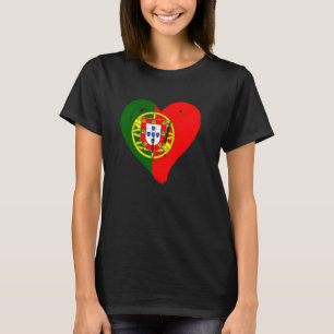 Portugal Herz Portugiesische Flagge Männer Frauen T-Shirt