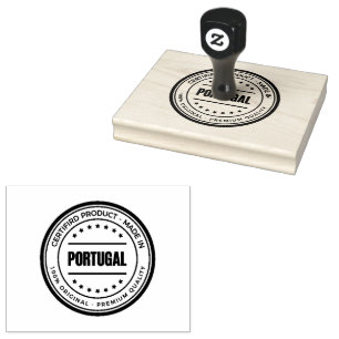PORTUGAL Holzgriff Horizontaler Eindruck Gummistempel