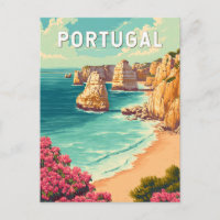 Portugal Illustration Reise Kunst Vintage