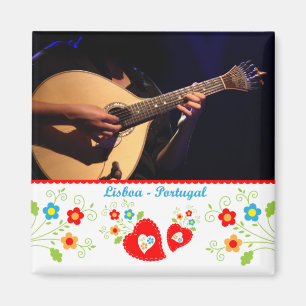 Portugal im Foto - Die portugiesische Fado-Gitarre Magnet