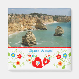 Portugal in Fotos - Felsen Benagil, Algarve Magnet
