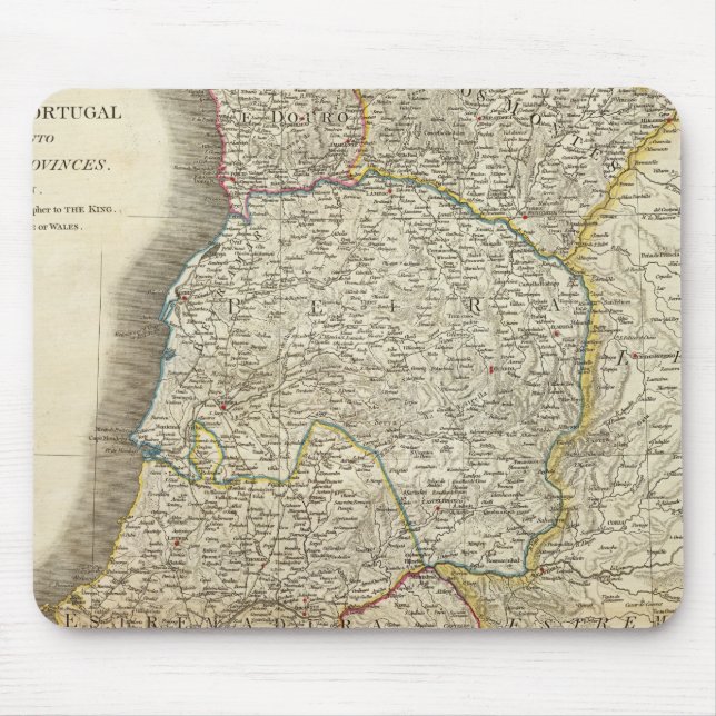 Portugal Karte Mousepad (Vorne)
