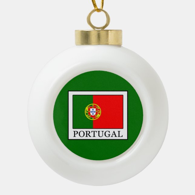 Portugal Keramik Kugel-Ornament (Vorderseite)