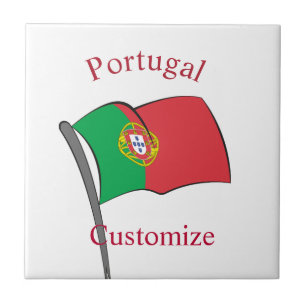 Portugal Landesflagge Thunder_Cove Fliese