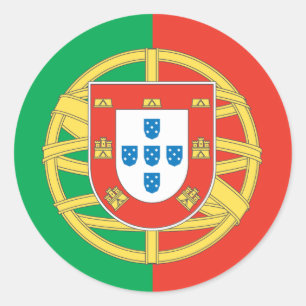 Portugal - Landesflaggendesign Runder Aufkleber