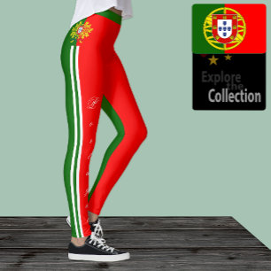 Portugal leggings de mode, Drapeau portugais /spor