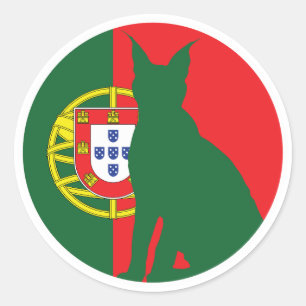 Portugal Lux Nationale Tierflagge Portugal Runder Aufkleber