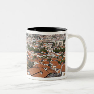 Portugal, Madeira Insel, Funchal. Seilbahn Zweifarbige Tasse