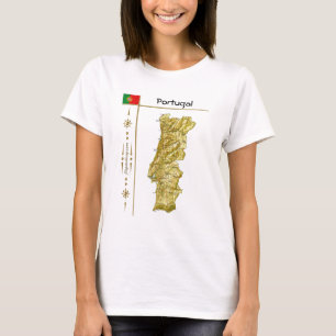 Portugal Map + Indicateur + Titre T-shirt