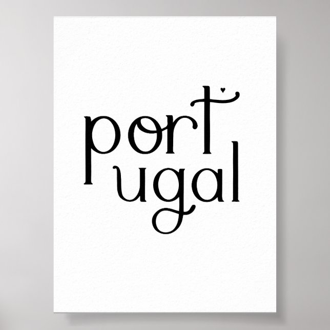 Portugal - minimalistic typography poster (Vorne)