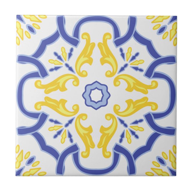 Portugal - Mittelmeer-Gelb Fliese (Vorderseite)