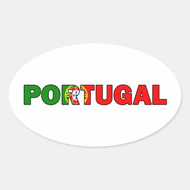 Portugal Ovaler Aufkleber (Vorderseite)