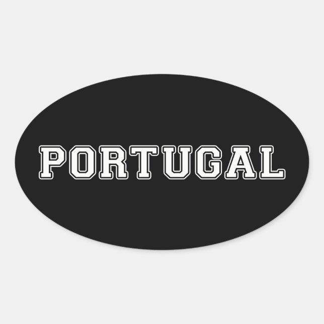 Portugal Ovaler Aufkleber (Vorderseite)