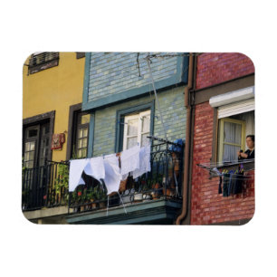 Portugal, Porto. Hängende Wäsche Magnet