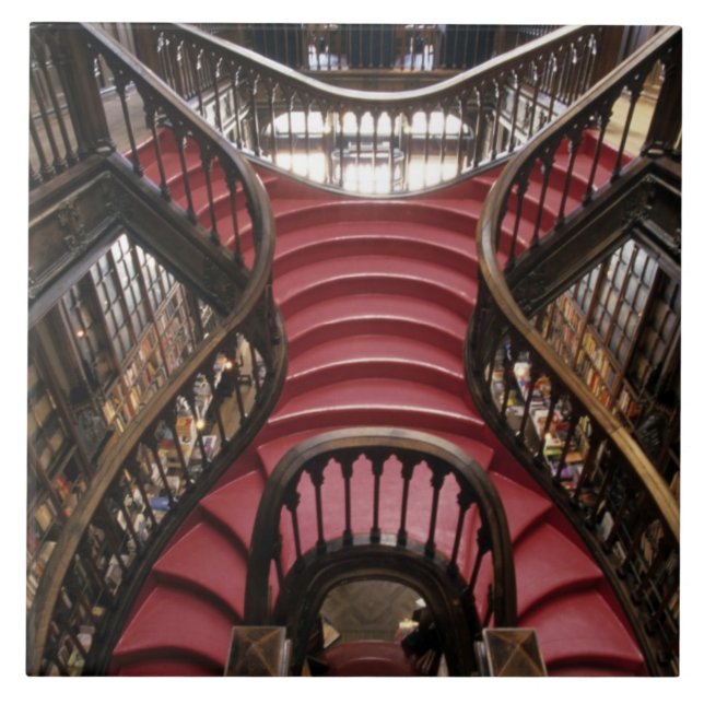 Portugal, Porto. Treppen in der Geschichte Fliese (Vorderseite)