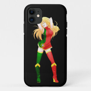 Portugal-Portugiese Manga Flaggenmädchen iPhone 11 Hülle