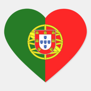 Portugal/portugiesische Herz-Flagge Herz-Aufkleber