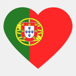 Portugal/portugiesische Herz-Flagge Herz-Aufkleber