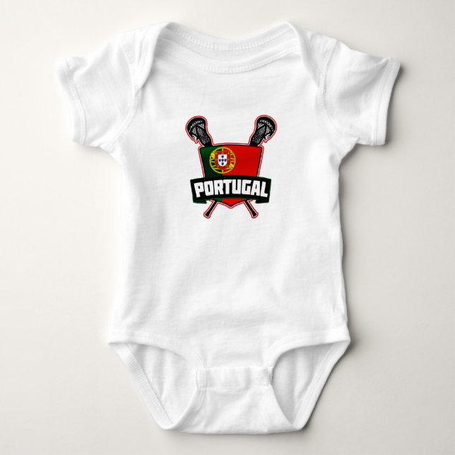 Portugal Português Lacrosse Baby Strampler (Vorderseite)