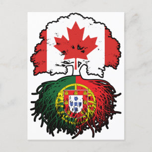 Portugal Portuguese Canadian Canada Tree Roots Postkarte
