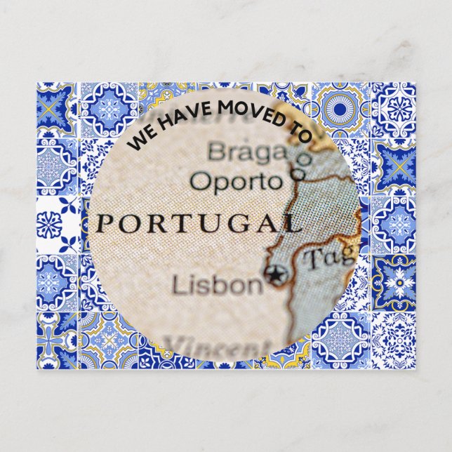 Portugal Postkarte wir verschoben (Vorderseite)
