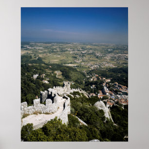 Portugal, Provinz Lissabon, Sintra, Ansicht von Poster