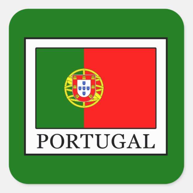 Portugal Quadratischer Aufkleber (Vorderseite)