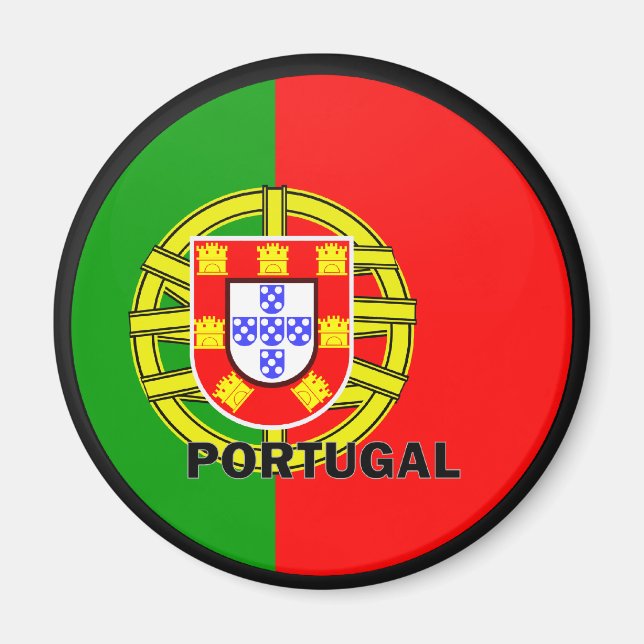 Portugal Roundel Qualitätsflagge Magnet (Vorne)
