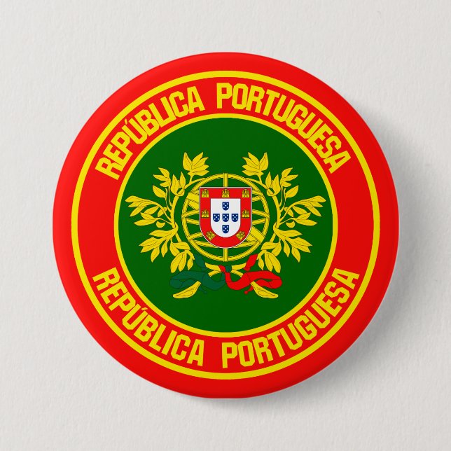 Portugal Runde Emblem Button (Vorderseite)