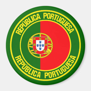 Portugal Runde Emblem Magnet