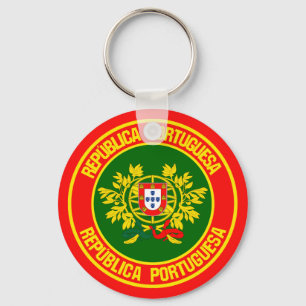 Portugal Runde Emblem Schlüsselanhänger