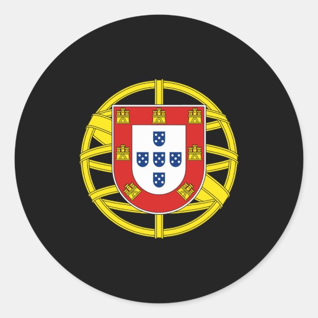 Portugal Runder Aufkleber (Vorderseite)