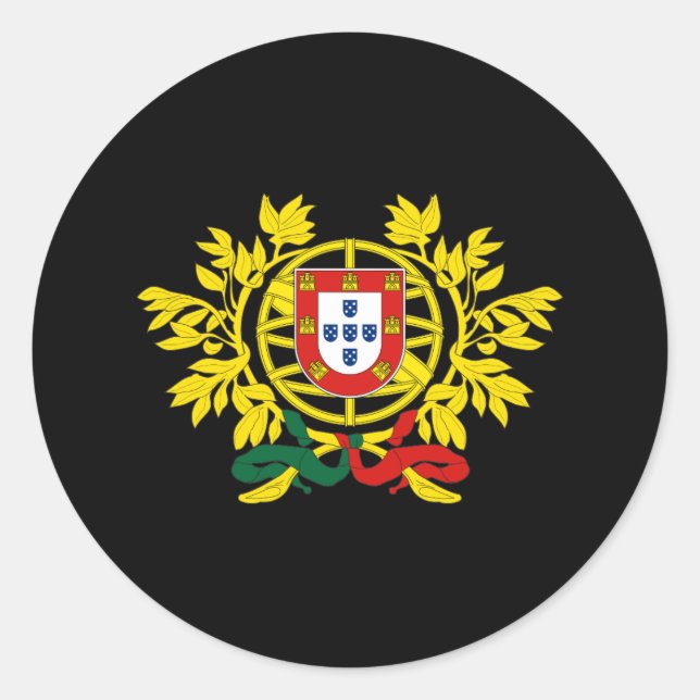 Portugal Runder Aufkleber (Vorderseite)