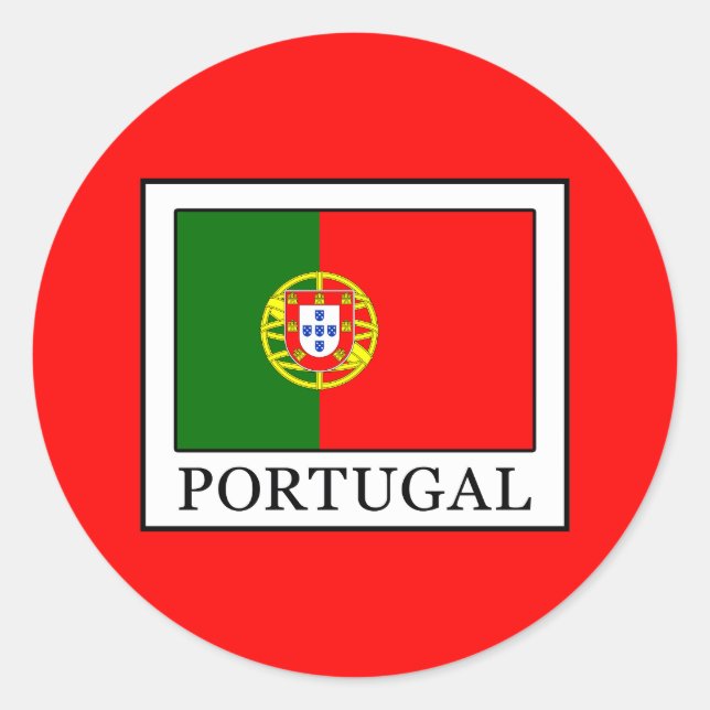 Portugal Runder Aufkleber (Vorderseite)