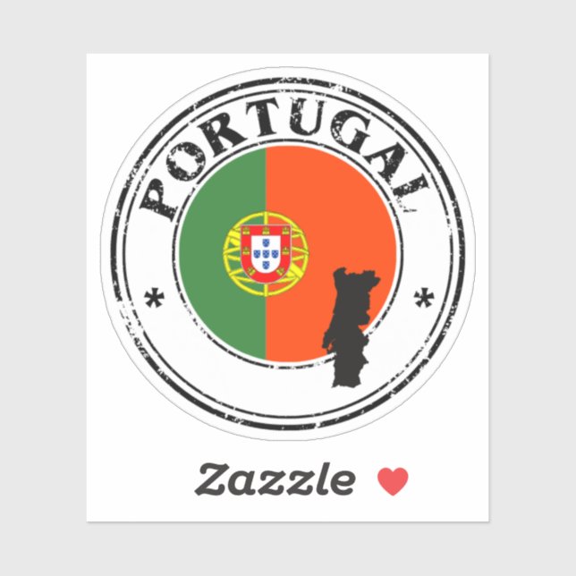 Portugal Siegel Sticker Rundfahne für Laptop Book. (Blatt)