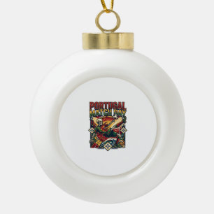 Portugal Spieltag Skelett Stürmer Nationen Land Keramik Kugel-Ornament