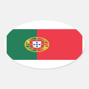 Portugal-Staatsflagge Ovaler Aufkleber