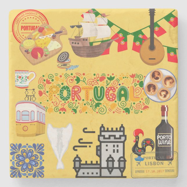 Portugal Steinuntersetzer (Vorderseite)