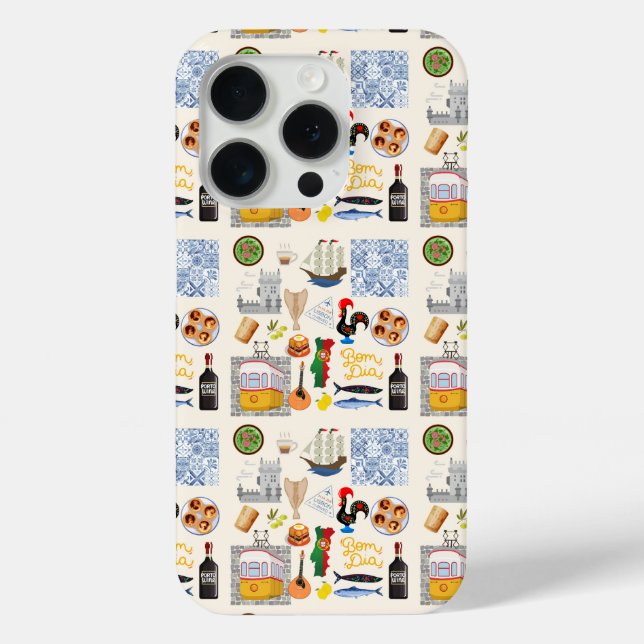 Portugal Symbole für Reisende Case-Mate iPhone Hülle (Rückseite)