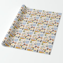 Portugal Symbole für Reisende Geschenkpapier