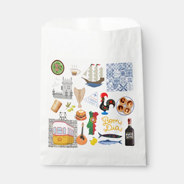 Portugal Symbole für Reisende Geschenktütchen (Vorderseite)