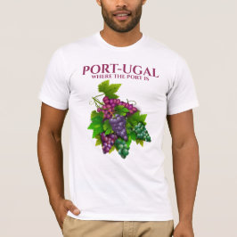 Portugal Traubenbild Spaß am Hafen T-Shirt