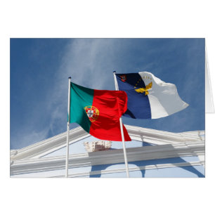Portugal- und Azoren-Flaggen