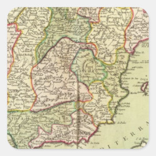 Portugal und Spanien Quadratischer Aufkleber