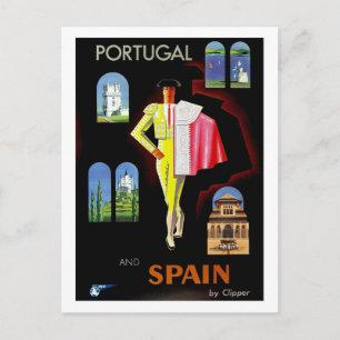 Portugal und Spanien, Stierkämpfer, Vintage, Reise Postkarte