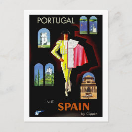 Portugal und Spanien, Vintager Bullenkämpfer, Reis Postkarte