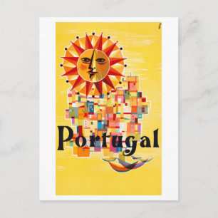 Portugal Vintage Poster Restauriert Postkarte