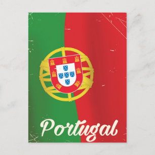 Portugal Vintage-Reiseposter. Postkarte