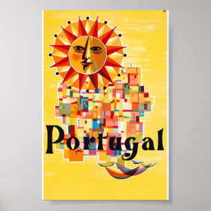 Portugal Vintage Reiseposter Restauriert Poster