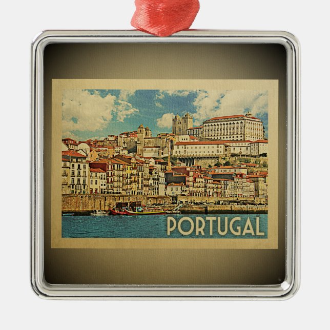 Portugal Vintage Travel Ornament (Vorne)